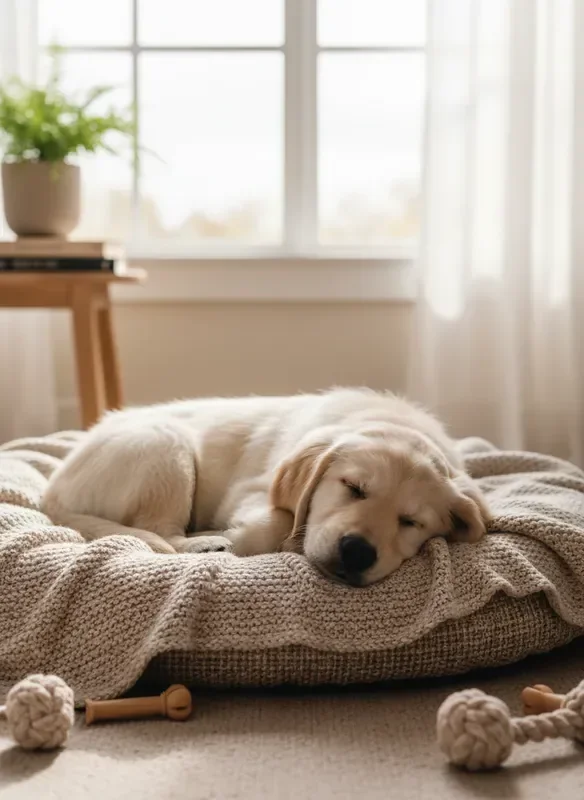 גור חמוד נח בסביבה ביתית מטופחת